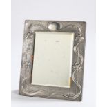 Edward VII Art Nouveau silver framed dressing table mirror, Birmingham 1902, maker Arthur & John