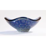 Orrefors Ravenna art glass bowl by Swen Palmquist, signed to base and numbered 2036, 21cm by