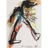 Dale Mann (20th Century British), study of a figures legs, watercolour, signed and dated '86,