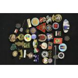 Collection of mid 20th Century enamel badges, consisting of advertising, political, maritime and