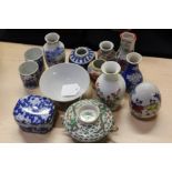 Chinese porcelain, vases and bowls