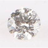 Unmounted diamond, round cut 0.10 carat