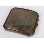 George V silver cigarette case, Chester 1929, maker E J Trevitt & Sons Ltd, the engine turned