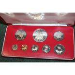 Republic of Liberia proof coin set 1978, housed in original box with slip case