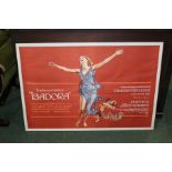 Film poster "The Incomparable Isadora" starring Vanessa Redgrave, 97.5cm x 65cm