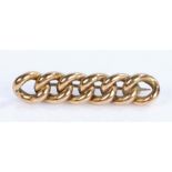 9 carat gold brooch, formed from 6 chain links, 3.3g