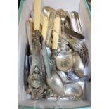 Collection of Silver plated flatware, to include forks, knives and spoons