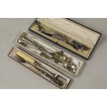 Silver spoon, together with Saudi Arabian spoons, a fork, two ladies wristwatches and a selection of