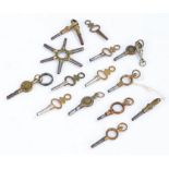 Collection of Pocket watch keys