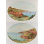 George Oyston, (British1861–1937) pair of seascapes, signed and dated watercolours, 73cm x 49cm, (2)