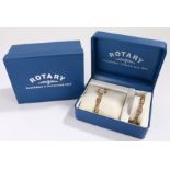 Rotary ladies bi-metal wristwatch and matching bracelet, housed in original box