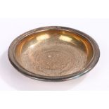 George V silver pin dish, London 1919, maker John Henry Hill, of circular form, the dished centre