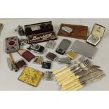 Collection of items, to include lighters, pipes, pipe cleaner, cigarette case, compact, etc, (qty)