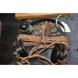 Morse code sender & headphones