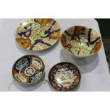 Porcelain, to include an Imari pattern dish, bowl and two smaller dishes, (4)