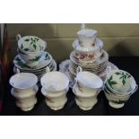 Royal Albert Lavender Rose pattern tea service, consisting of six tea cups and saucers, six side