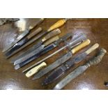 Collection of knives and knife sharpeners, (qty)