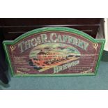 Advertising sign for Thos R. Caffrey, Brewer, 96.5cm wide