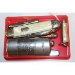 Seven penknives, "Tommy" cigarette lighter (8)