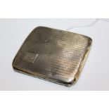 George V silver cigarette case, Birmingham 1931, maker Smith & Bartlam, the engine turned exterior