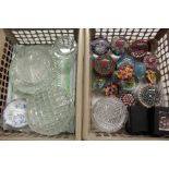 China and glass, to include collection of twenty paperweights, scent bottles, dressing table pots,