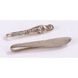 Silver tie clip, silver apostle form clip, 14.2g