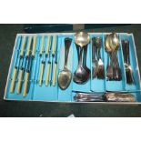 Plated table cutlery, various manufacturers, housed in a Vintage Cutlery company box (qty)
