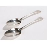 Pair of George III silver table spoons, London 1790, maker George Smith (III) & William Fearn, the