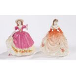 Two Coalport figurines, the 'Fairest Flowers' series, consisting of 'Rose' and 'Lily', both with