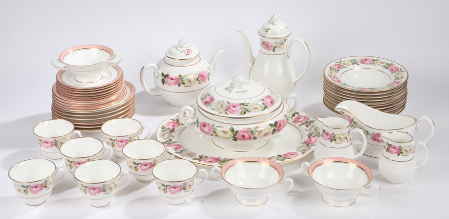 Royal Worcester Royal Garden pattern dinner and tea service and a Worcester Howard pattern set, to