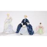 Three Royal Doulton and Royal Worcester figurines, consisting of Laurianne H.N. 2719, Sara H.N. 3219