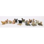 Wade Whimsies figures, to include examples of a squirrel, a dolphin, a tortoise and others (15)