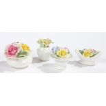 Four Royal Doulton floral baskets, AF (4)
