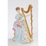 Royal Worcester figurine, from the 'Graceful Arts' series, 'Music', No. 705, CW338, with a