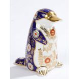 Royal Crown Derby paperweight, 'Duck-Billed Platypus', marked to the base with a gold stopper,