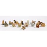 Wade Whimsies figures, to include examples of a seal, an elephant, a fish and others (15)