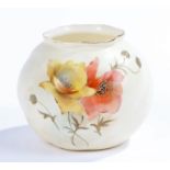 Grainger & Co Royal Worcester ovoid vase, the spirally twisted body decorated with flowers, marked