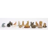 Wade Whimsies figures, to include examples of an elephant, a dog, a frog and others (15)