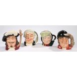 Royal Doulton Character jugs, to include Sairey Gamp D5528, Porthos D6440, The Lawyer D6498 and Gone
