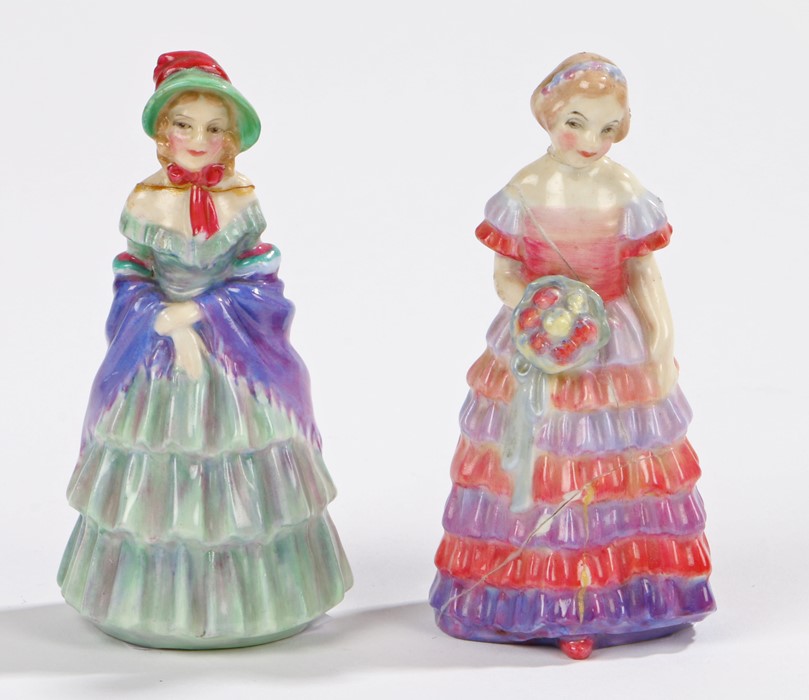 Pair of Royal Doulton porcelain figurines, both depicting ladies, 'A Victorian Lady' M2, 9.5cm high, - Image 2 of 2