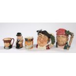 Royal Doulton porcelain character jug, Winston Churchill, together with The Lumberjack D6610, Mine