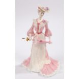 Coalport Edwardian Garden Party Collection figurine - 'Lady Caroline', No. 1876/9500, with a