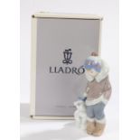 Lladro figure 5238 Eskimo Boy with Pet, boxed