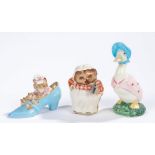 Beswick Beatrix Potter's 'The Old Woman Who Lived In A Shoe', by F. Warne & Co Ltd, 6cm high, '