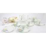 Heathcote China part tea service, together with a Crown Ducal salad bowl and dish and three glasses