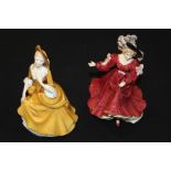 Two Royal Doulton figures, "Patricia" HN3365, "Sandra" HN2275 (2)