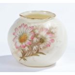 Grainger & Co Royal Worcester ovoid vase, the spirally twisted body decorated with flowers, marked