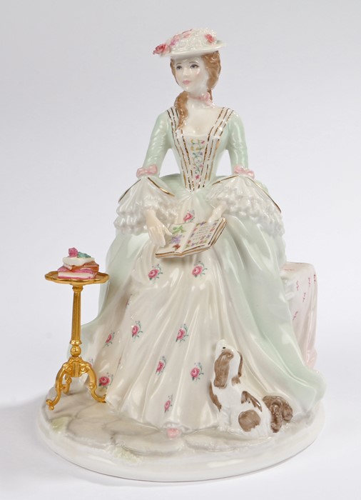 Royal Worcester figurine, from the 'Graceful Arts' series, 'Poetry', No. 705, CW384, with a