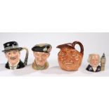 Royal Doulton Character jugs, to include Monty D6202, City Gent 6815, John Doulton D6656 and John