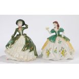 Two Coalport figurines, the 'Fairest Flowers' series, consisting of 'Jasmine' and 'Holly', both with